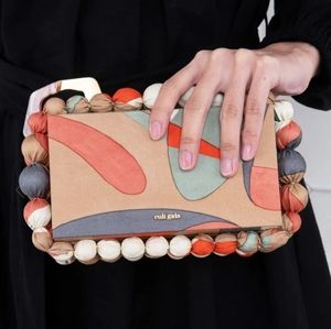 Cult Gaia Multicolor Light Lava Eos Clutch rare!!!